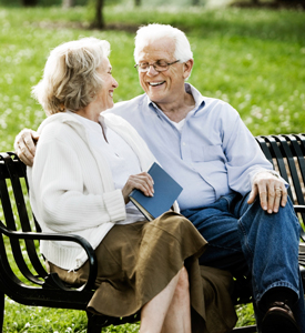Couple on bench
